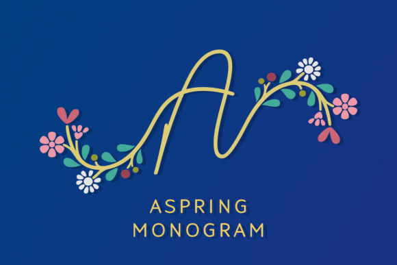 Aspring Monogram: Elegant Typography for Creative Projects