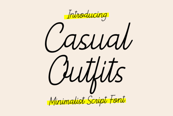 Casual Outfits: A Minimalist Script Font for Elegant, Handwritten Designs