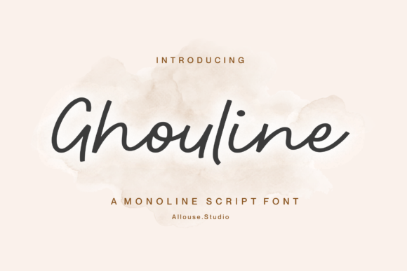 Ghouline: A Versatile Script Font for Creative Expression