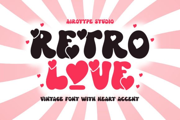 Retro Love: A Vintage Bubble Font with a Heart for Retro Vibes