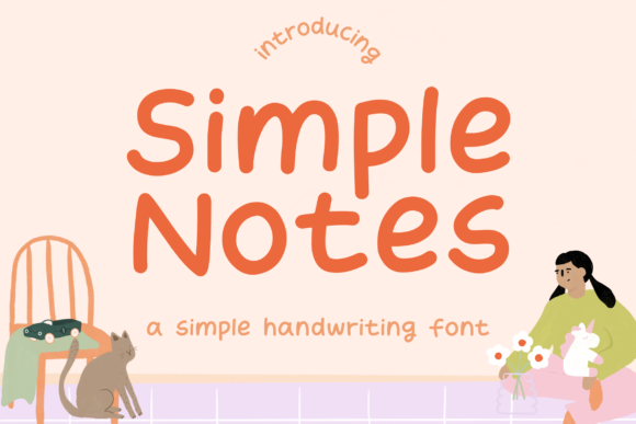 Simple Notes: A Cute Handwritten Font for Creative Projects