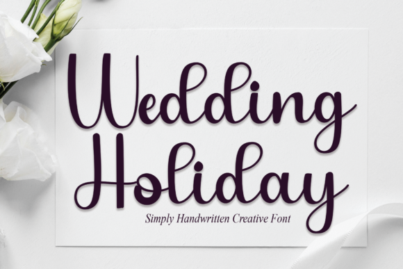 Wedding Holiday: A Stylish Script Font for Creative Projects